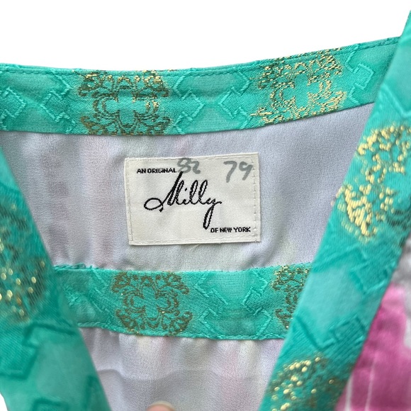 Vintage Milly Printed Bright Paisley Dress - Picture 8 of 14